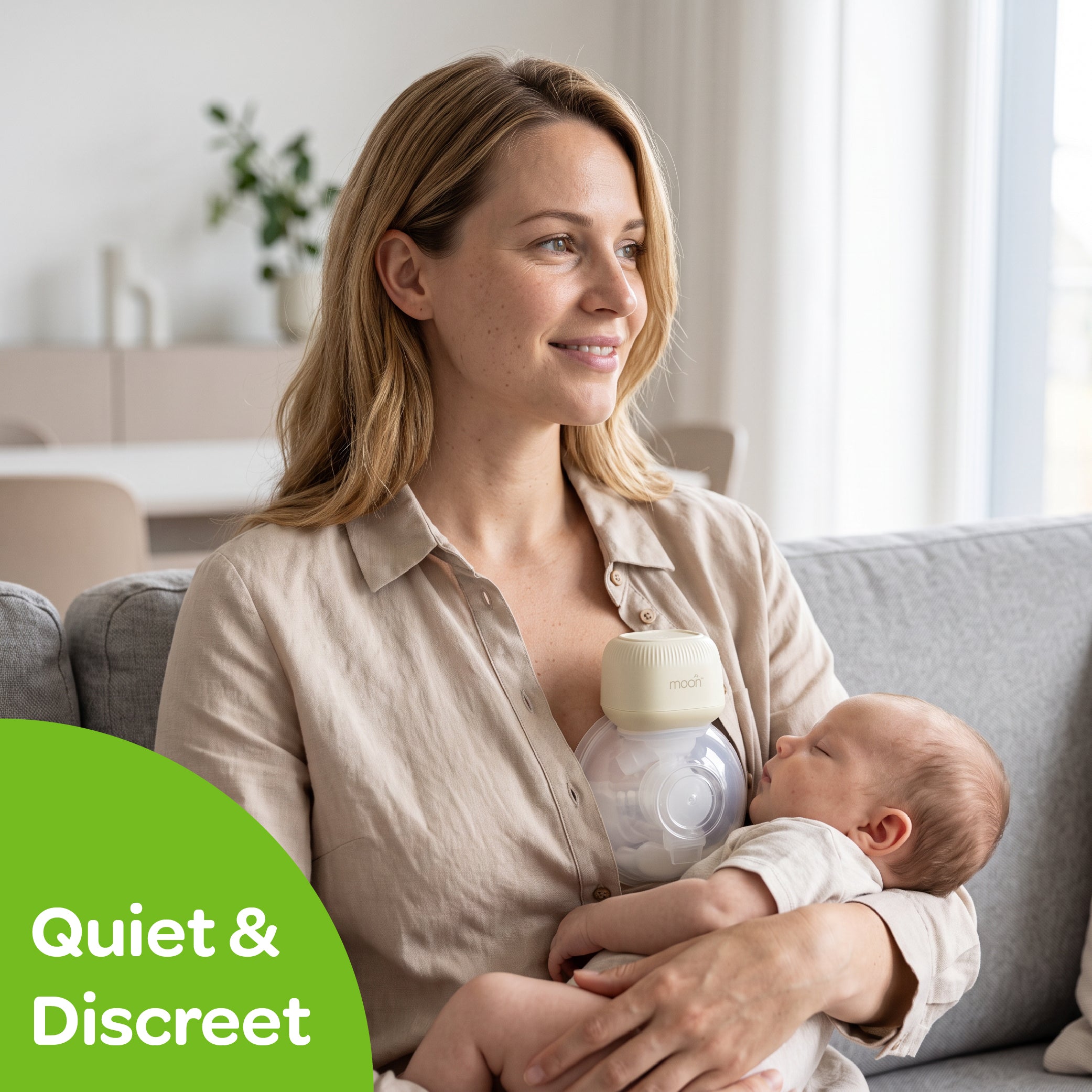 MOON Wearable Electric Breast Pump – Hands-Free Single Pump