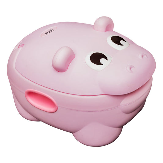MOON Baby potty Hippo with PU Cushion  - Blue