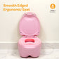 MOON Baby Potty Hippo with PU Cushion (Pink) / MOON Disposable Toilet Seat Cover (Dino, 66 x 63 cm)