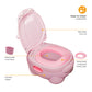 MOON Baby Potty Hippo with PU Cushion (Pink) / MOON Disposable Toilet Seat Cover (Dino, 66 x 63 cm)