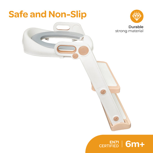 MOON Kids Step Stool Potty Trainer Seat -White and gold