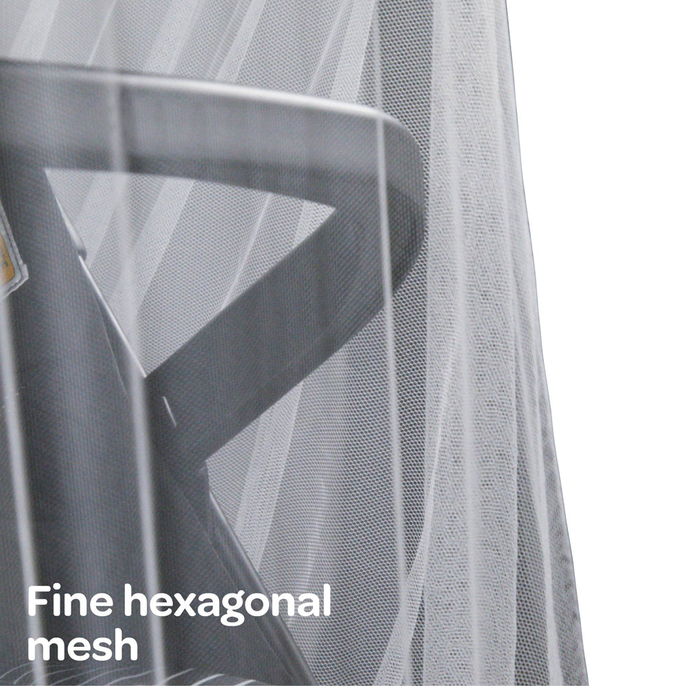 MOON Universal Stroller Mosquito Net, Breathable Mesh Net- for Stroller-White