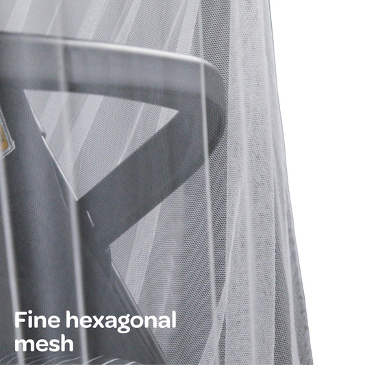 MOON Universal Stroller Mosquito Net, Breathable Mesh Net- for Stroller-White