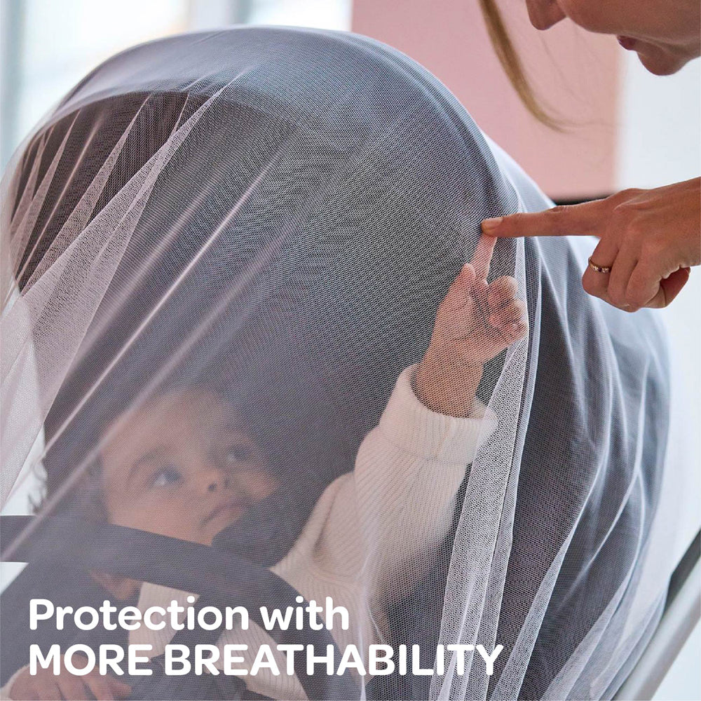 MOON Universal Stroller Mosquito Net, Breathable Mesh Net- for Stroller-White