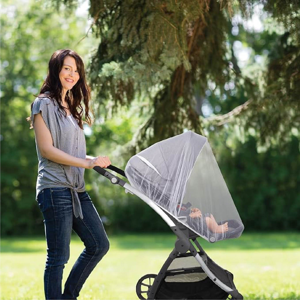 MOON Universal Stroller Mosquito Net, Breathable Mesh Net- for Stroller-White