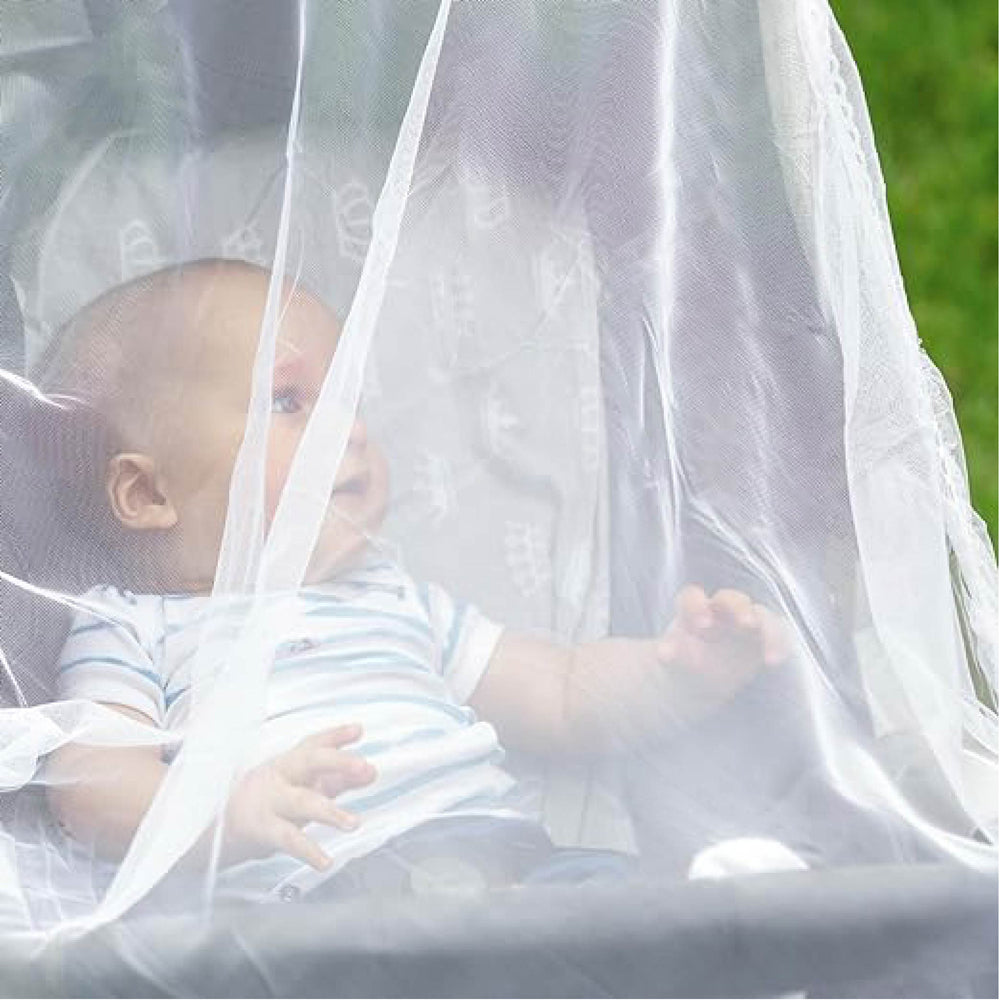MOON Universal Stroller Mosquito Net, Breathable Mesh Net- for Stroller-White