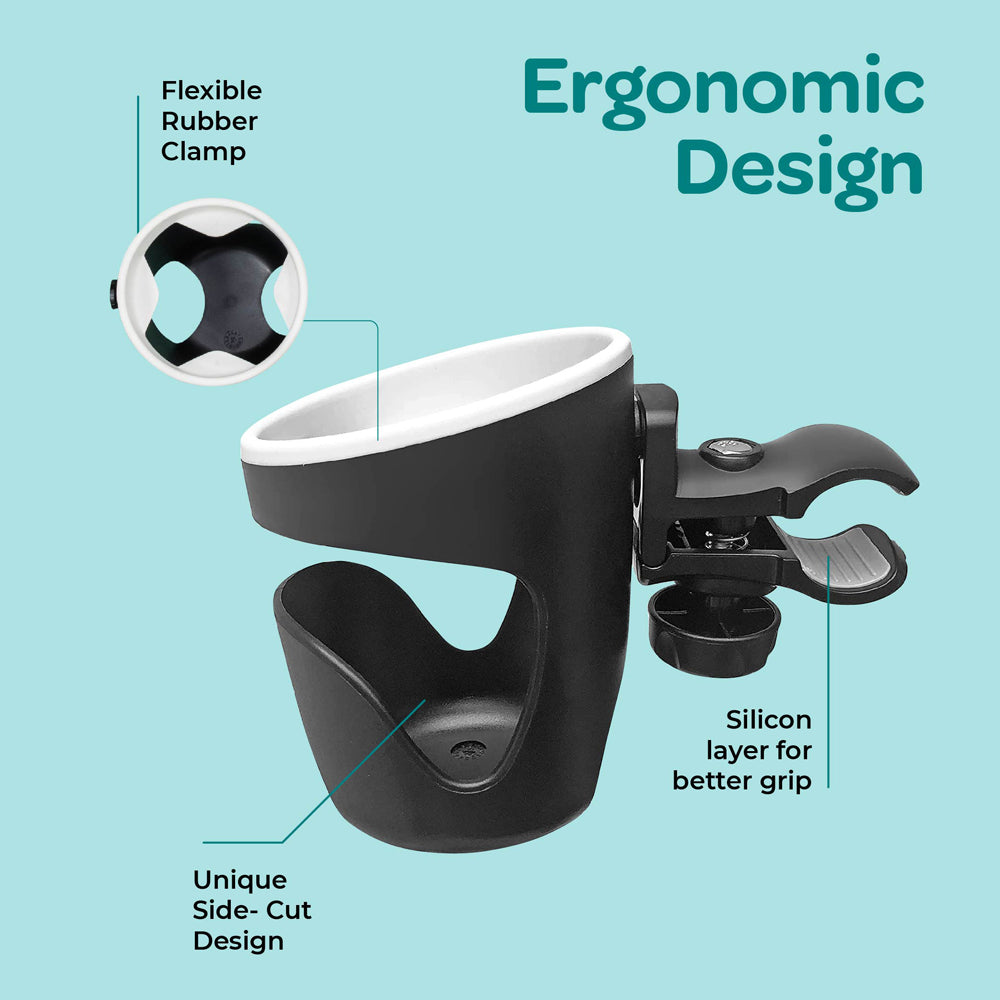 MOON Universal Cup Holder-360 Degree Rotating-Black