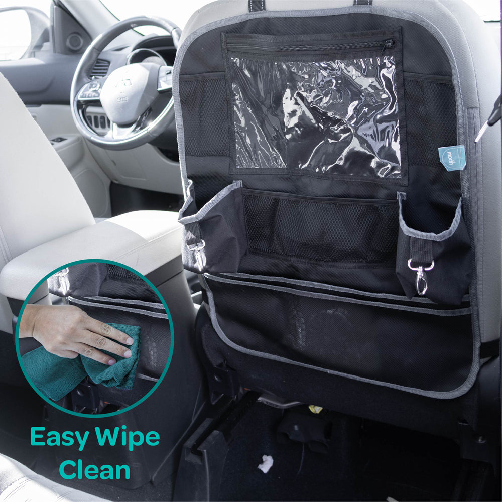 MOON Sumo Baby/Infant Car Seat (0-6 Years, 0-25 Kg, Navy Blue ) / Baby Back Seat Mirror (Black Twill) / Baby Back Seat Organizer (Black Twill) - The Moon Brand™