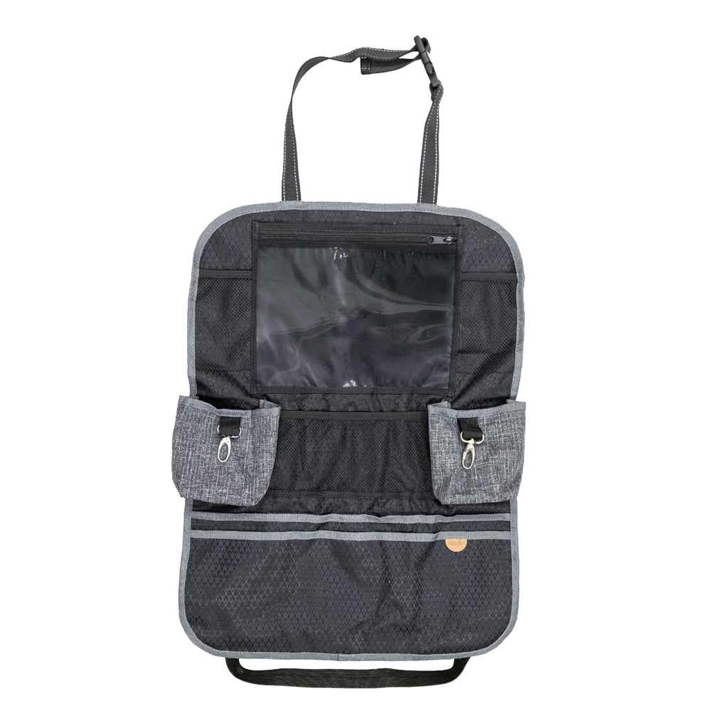 MOON Baby Back Seat Organizer –Waterproof Surface-Universal Fit-9 Multi-functional Pockets-Black Twill