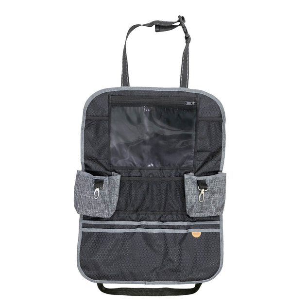 MOON Baby Back Seat Organizer –Waterproof Surface-Universal Fit-9 Multi-functional Pockets-Black Twill