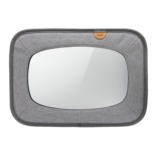 MOON Baby Back Seat Mirror - Universal Fit, Anti-Slip, 360-Degree -Black Twill