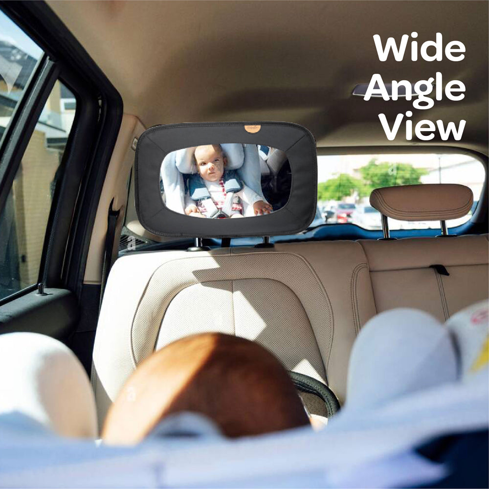 MOON Sumo Baby/Infant Car Seat (0-6 Years, 0-25 Kg, Navy Blue ) / Baby Back Seat Mirror (Black Twill) / Baby Back Seat Organizer (Black Twill) - The Moon Brand™