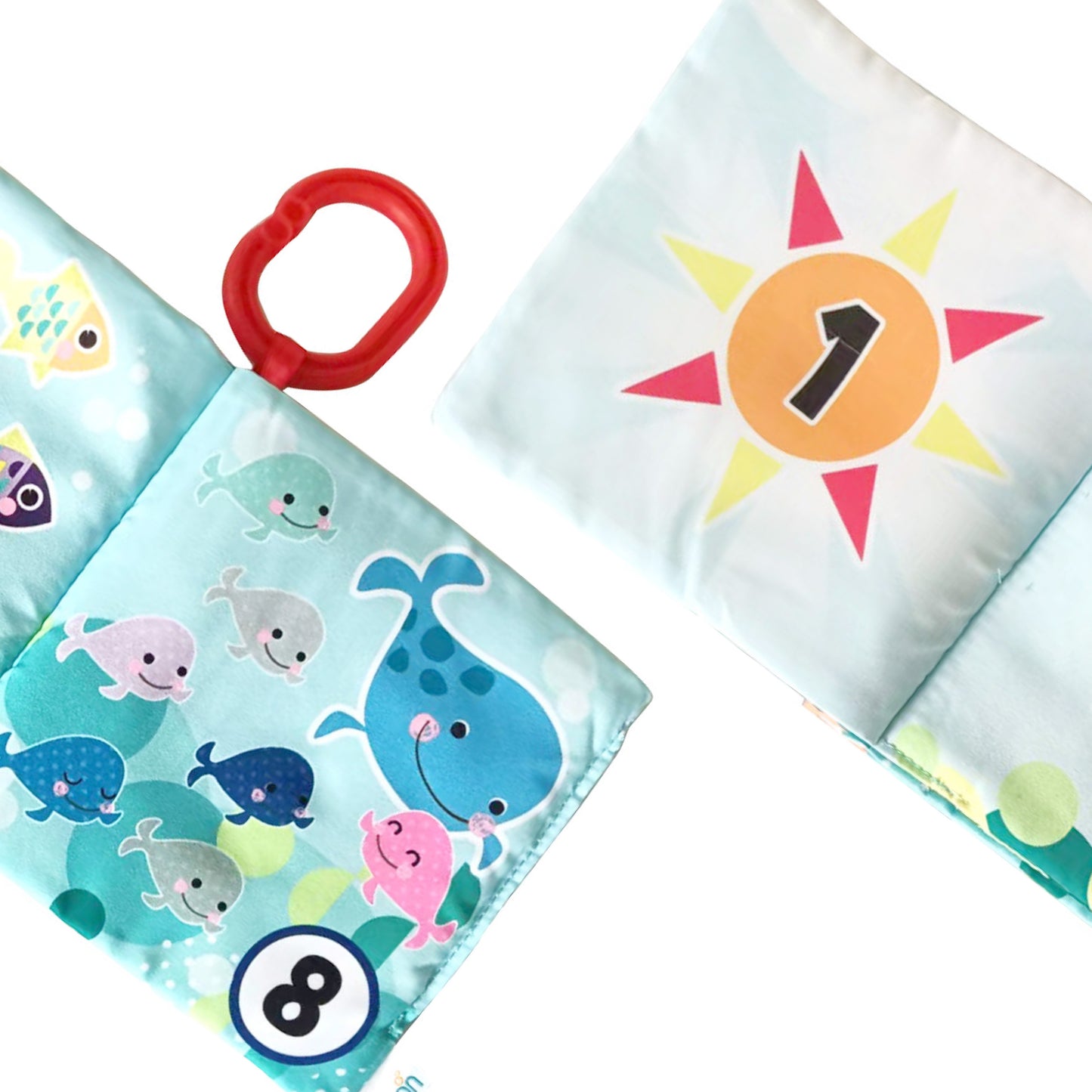 MOON Perky Playmat (Teapot Bear) / MOON Organic Feeding Nursing Pillow (White, Organic Fabric) / MOON Soft Cloth Book (Numbers)