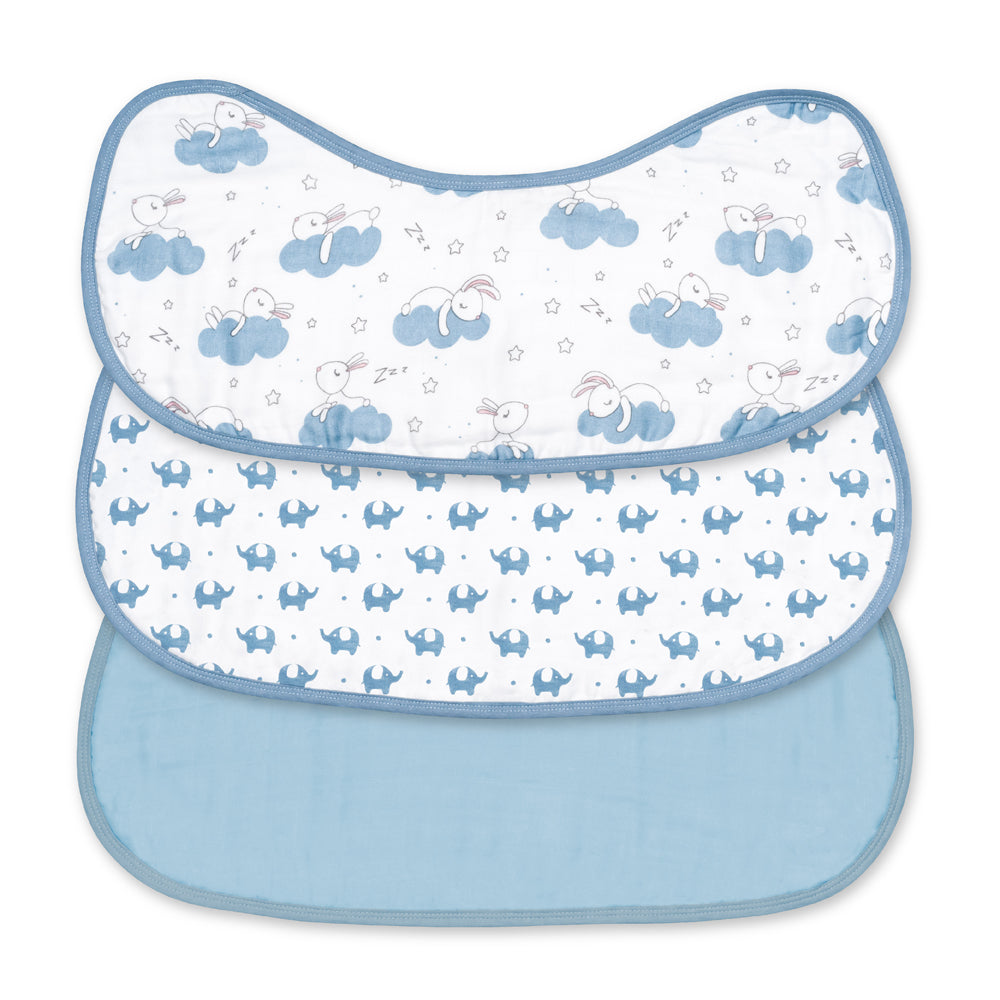 MOON Organic Burpy Cloth. (8 Layer)-Bear, Forest,& grey