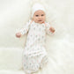 MOON Organic Sleep gown set of 2, Orange and Forest Print