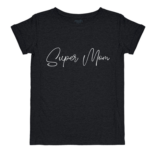 MOON Organic Moms Feeding T-shirt-Dark Grey