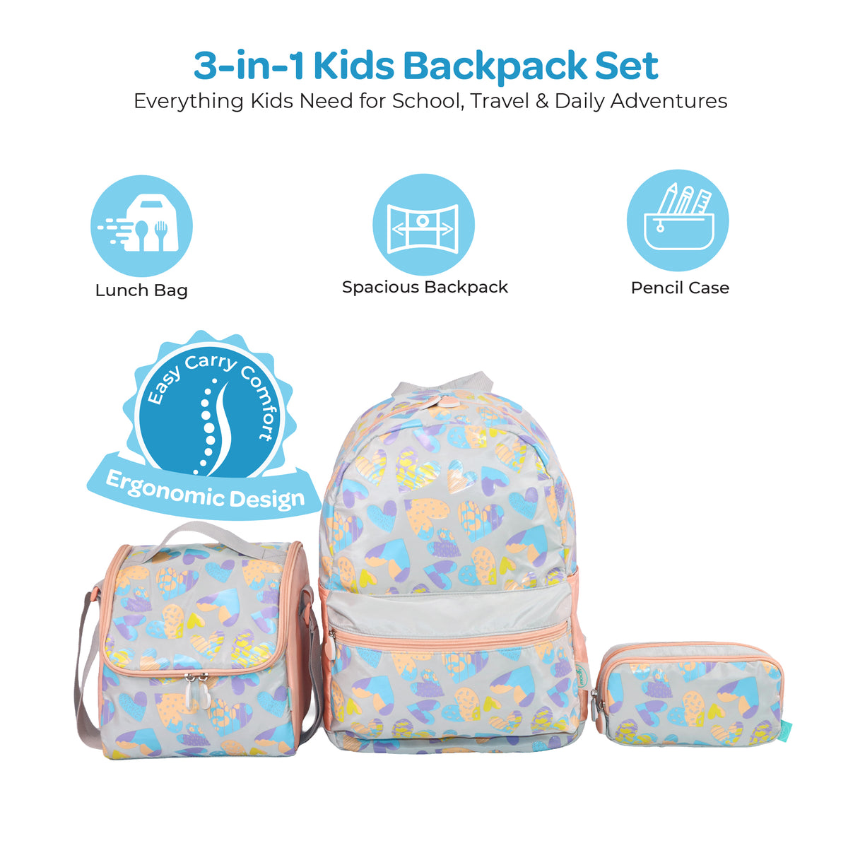 MOON  3 in 1 Kids Backpack Set