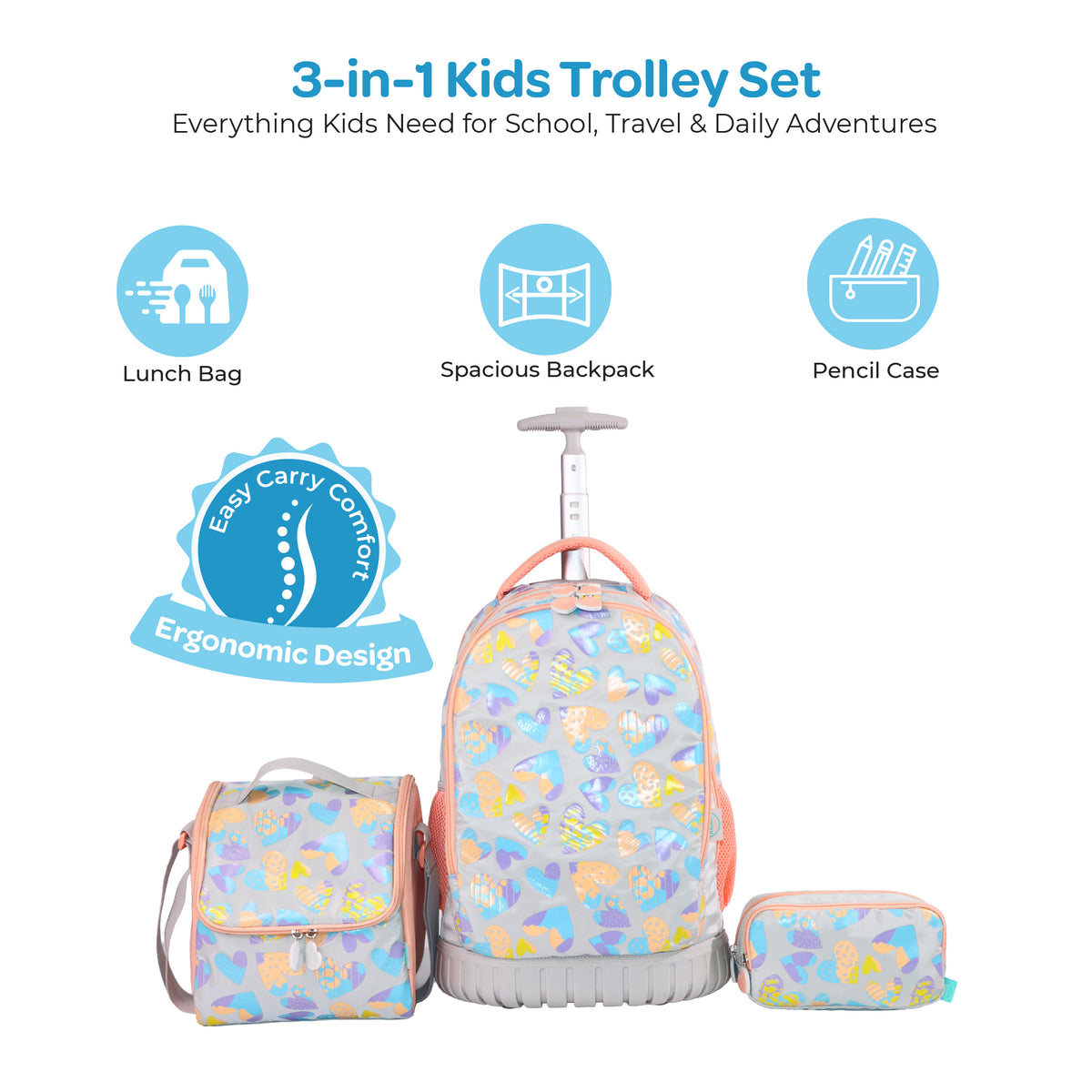 MOON  3 in 1 Kids Trolley Set