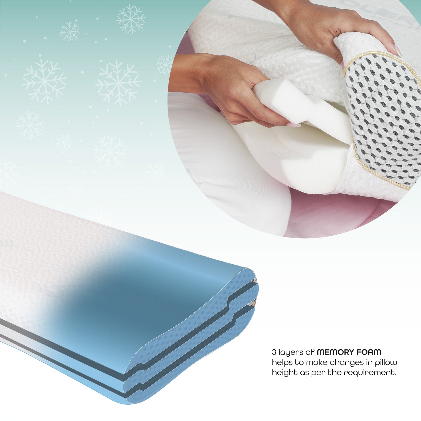 MOON  CONTOUR  Memory Foam Pillow,