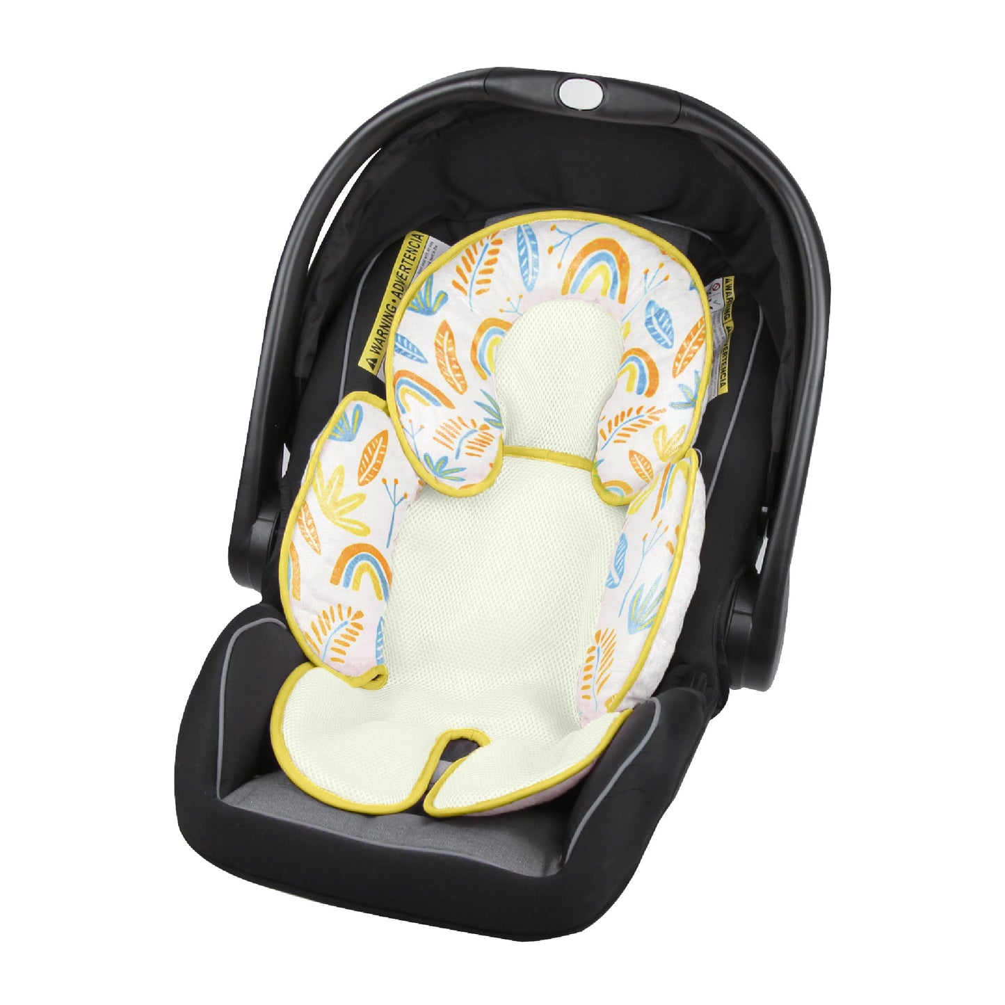 وسادة دعم الجسم من MOON - وسادة مقعد السيارة - وسادة دافئة - وسادة دعم قابلة للغسل لحديثي الولادة - زهور