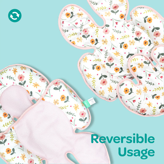 MOON Body Support Cushion-Car seat Pad Seat Warm Pad-Washable support pillow for new-born-Flowers