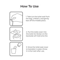 MOON Travel Baby Potty Seat (Blue) / MOON Disposable Toilet Seat Cover (Dino, 66 x 63 cm)