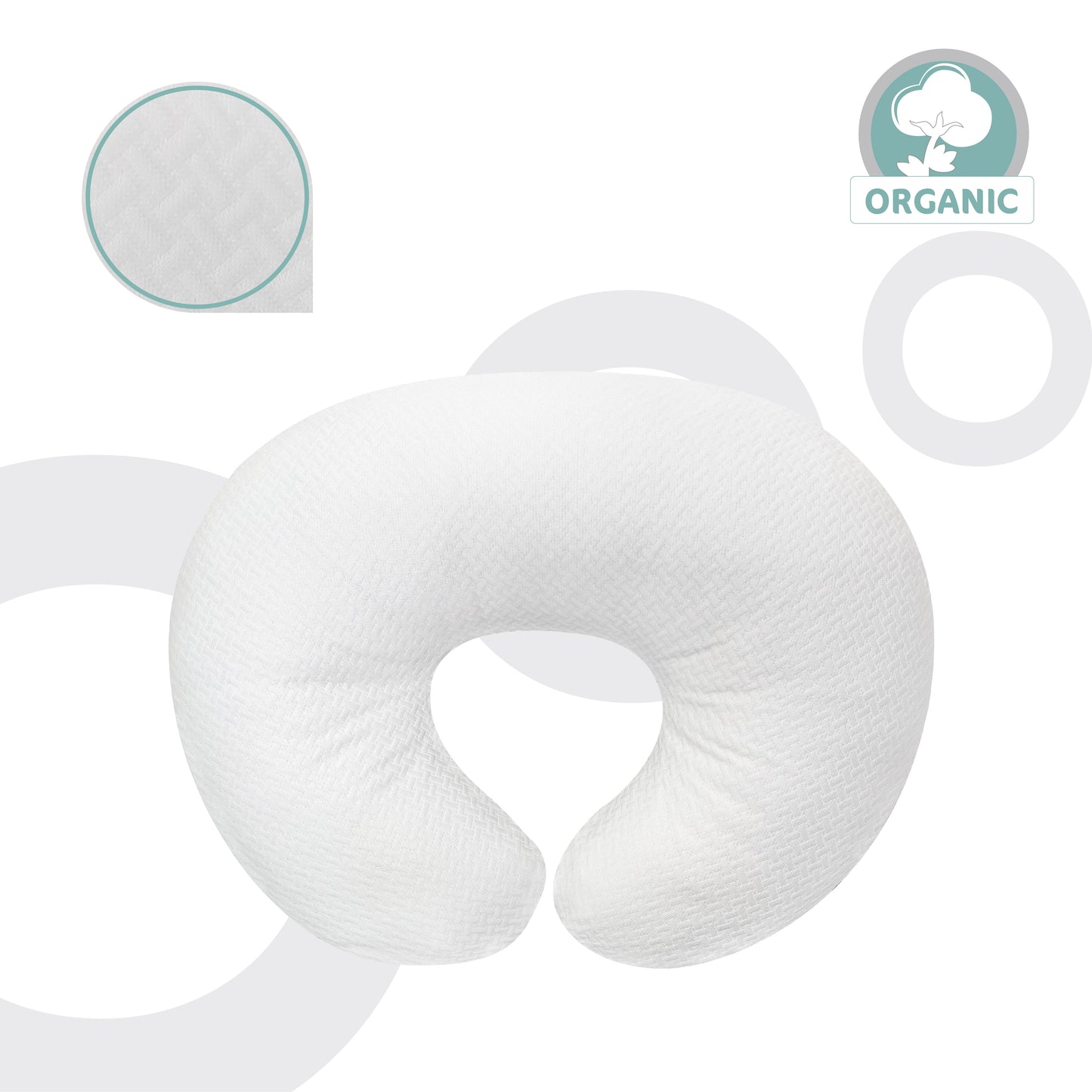 MOON Chirpy Playmat - Jungle Friends / MOON Organic Feeding Nursing Pillow (White, Organic Fabric) / MOON Soft Cloth Book - Numbers
