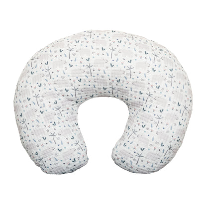 وسادة دعم الرضاعة الطبيعية المحمولة من MOON مع غطاء قابل للغسل بسحاب - فرس النهر
