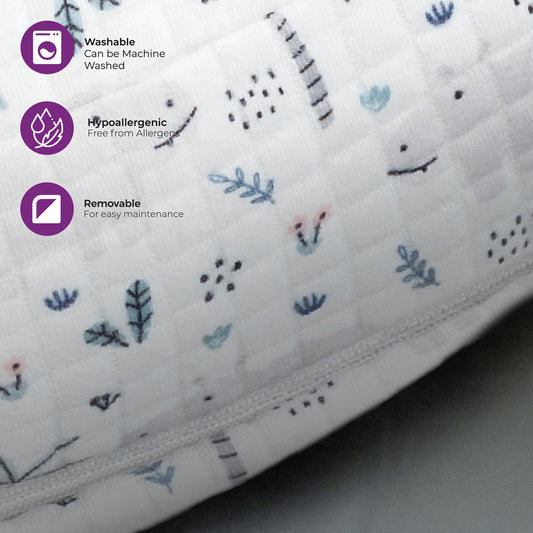 MOON Portable Nursing Breast Feeding Baby Support Pillow Cushion  With Washable Zippered Cover-Hippo