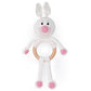 MOON Handcrafted Crochet  Toy with Cuddle Ring -Bunny