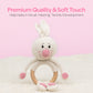 MOON Handcrafted Crochet  Toy with Cuddle Ring -Bunny