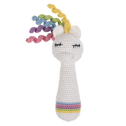 MOON Handcrafted Crochet Knitted Loop Rattle Toy -Pony