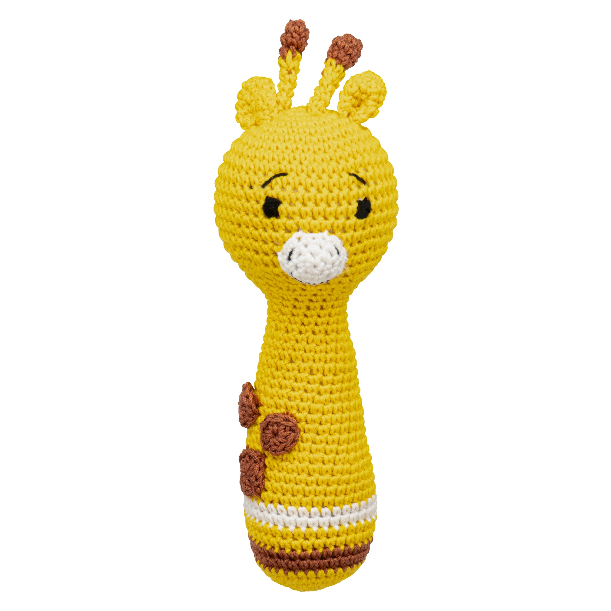 MOON Handcrafted Crochet Knitted Loop Rattle Toy-Giraffe