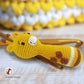 MOON Handcrafted Crochet Knitted Loop Rattle Toy-Giraffe