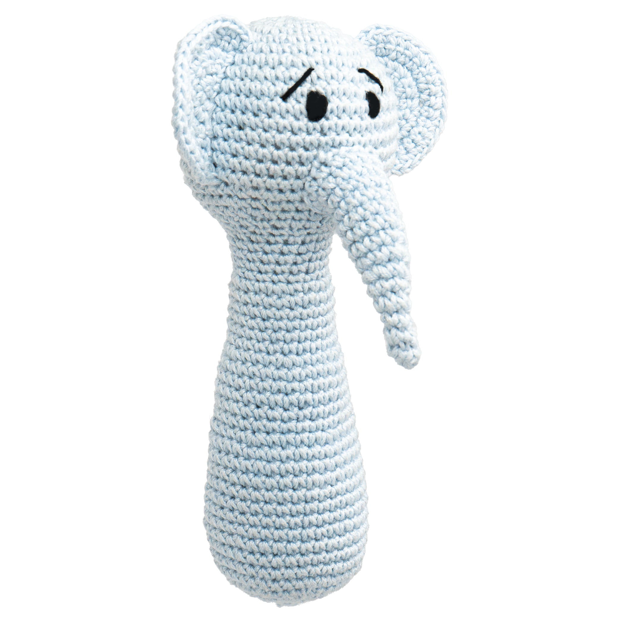 MOON Handcrafted Crochet Knitted Loop Rattle Toy-Elephant