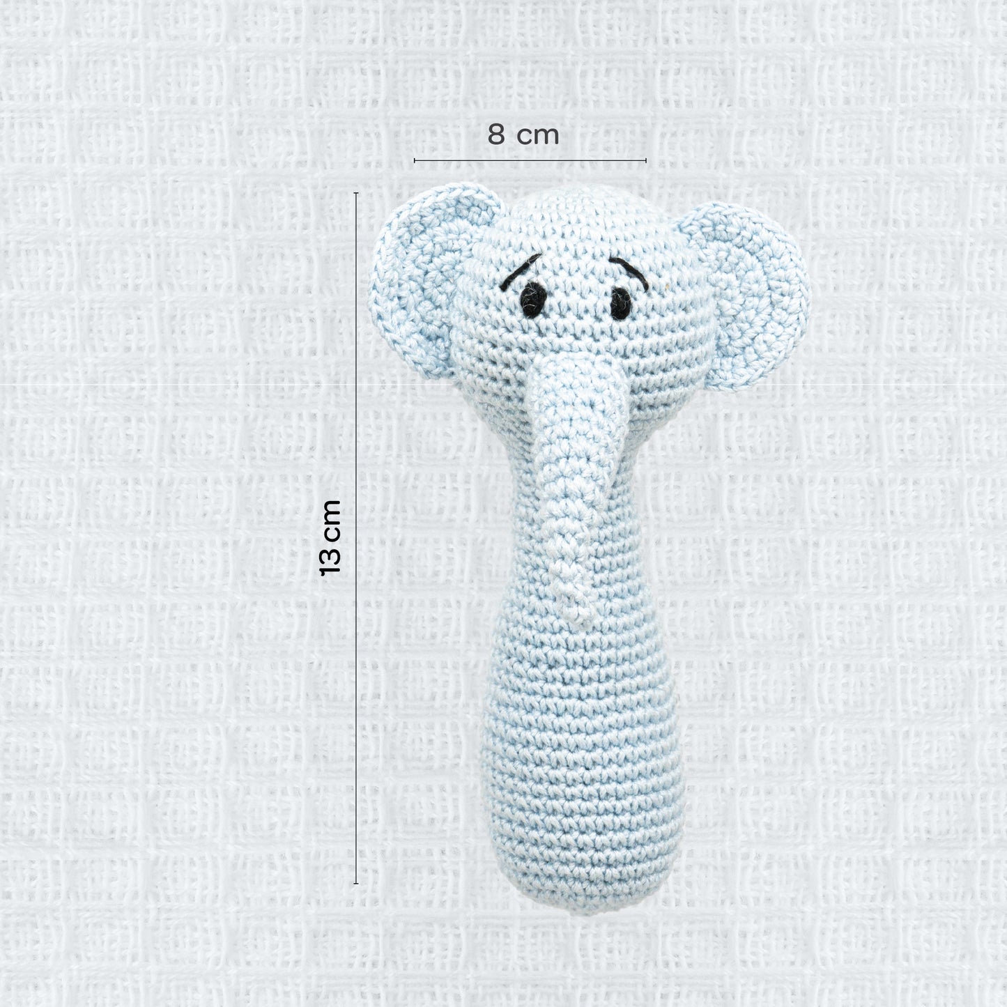 MOON Handcrafted Crochet Knitted Loop Rattle Toy-Elephant
