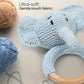 MOON Handcrafted Crochet Ring Rattle Toy-Elephant