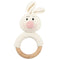MOON Handcrafted Crochet Ring Rattle Toy-Bunny