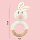 MOON Handcrafted Crochet Ring Rattle Toy-Bunny