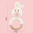MOON Handcrafted Crochet Ring Rattle Toy-Bunny