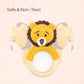 MOON Handcrafted Crochet Ring Rattle Toy-Lion