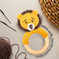 MOON Handcrafted Crochet Ring Rattle Toy-Lion