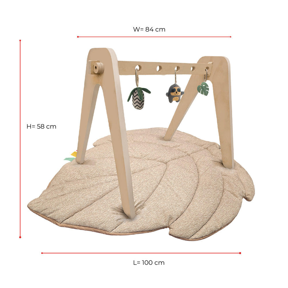 سجادة لعب للأطفال على شكل ورقة القيقب من MOON Natures Nook - بيج