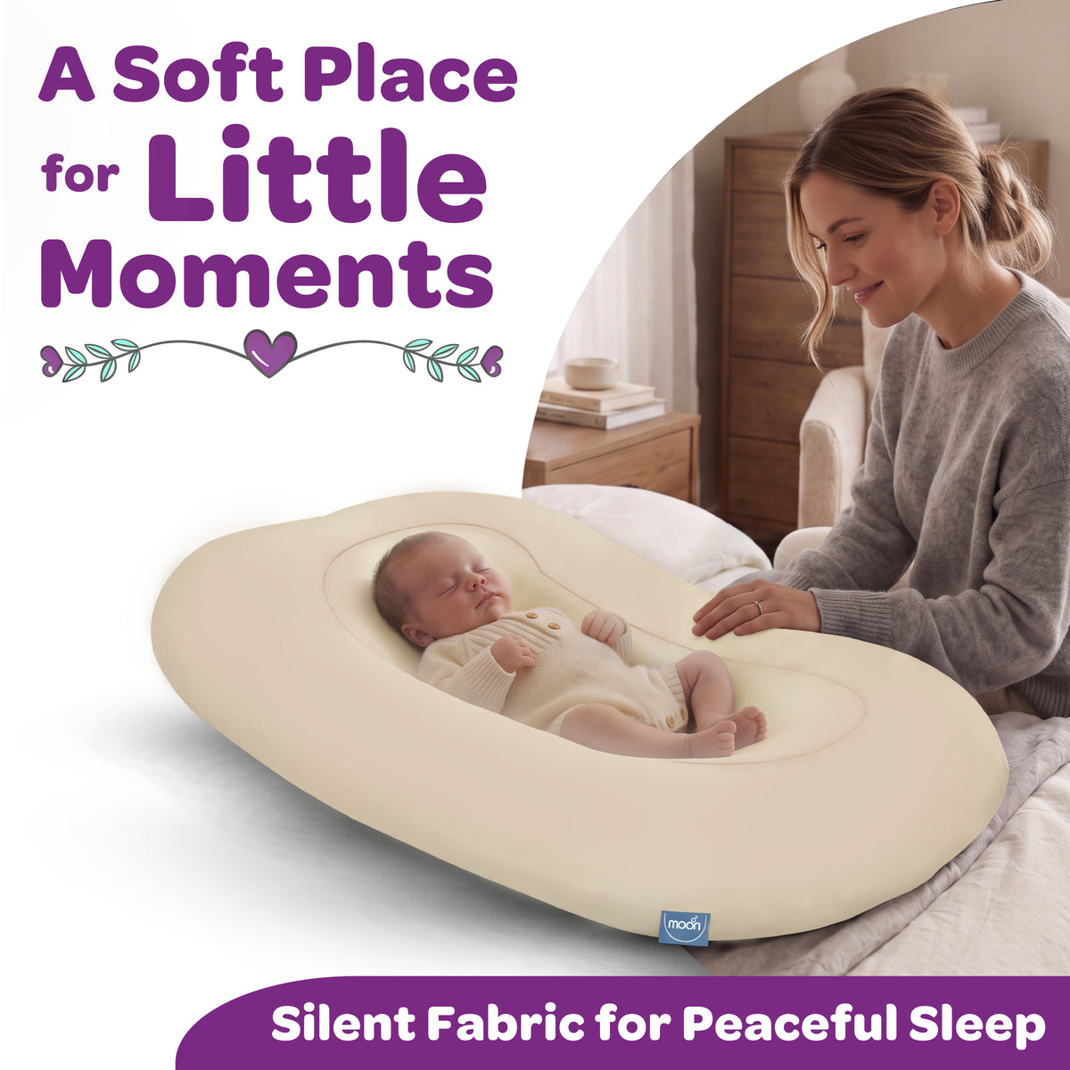 MOON Premium Baby Lounger - Beige