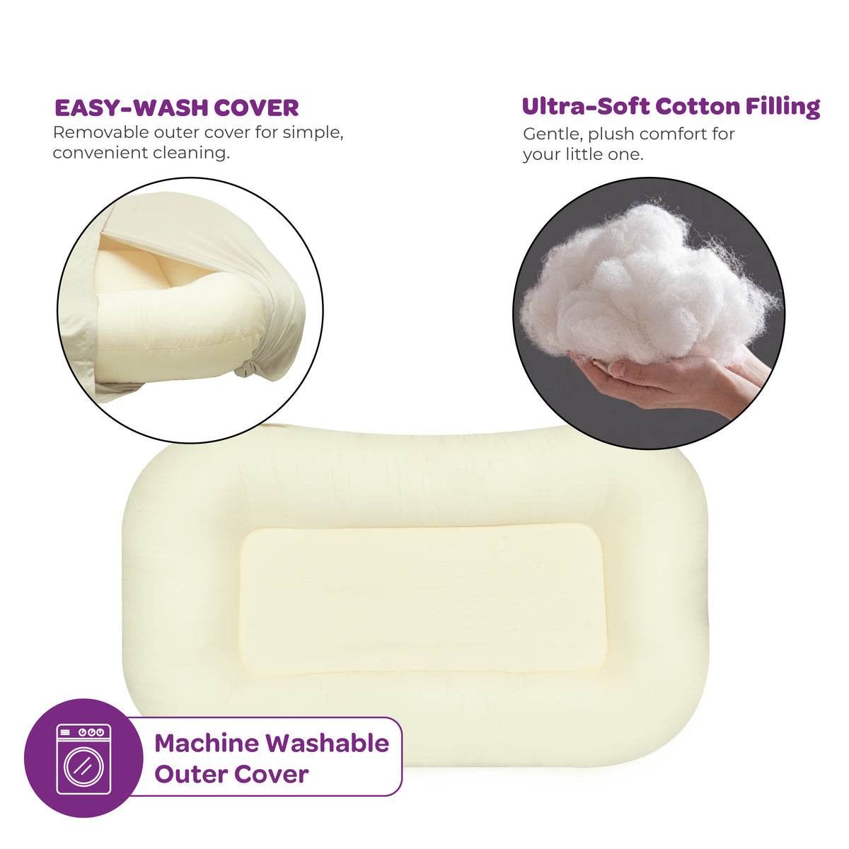 MOON Premium Baby Lounger - Beige
