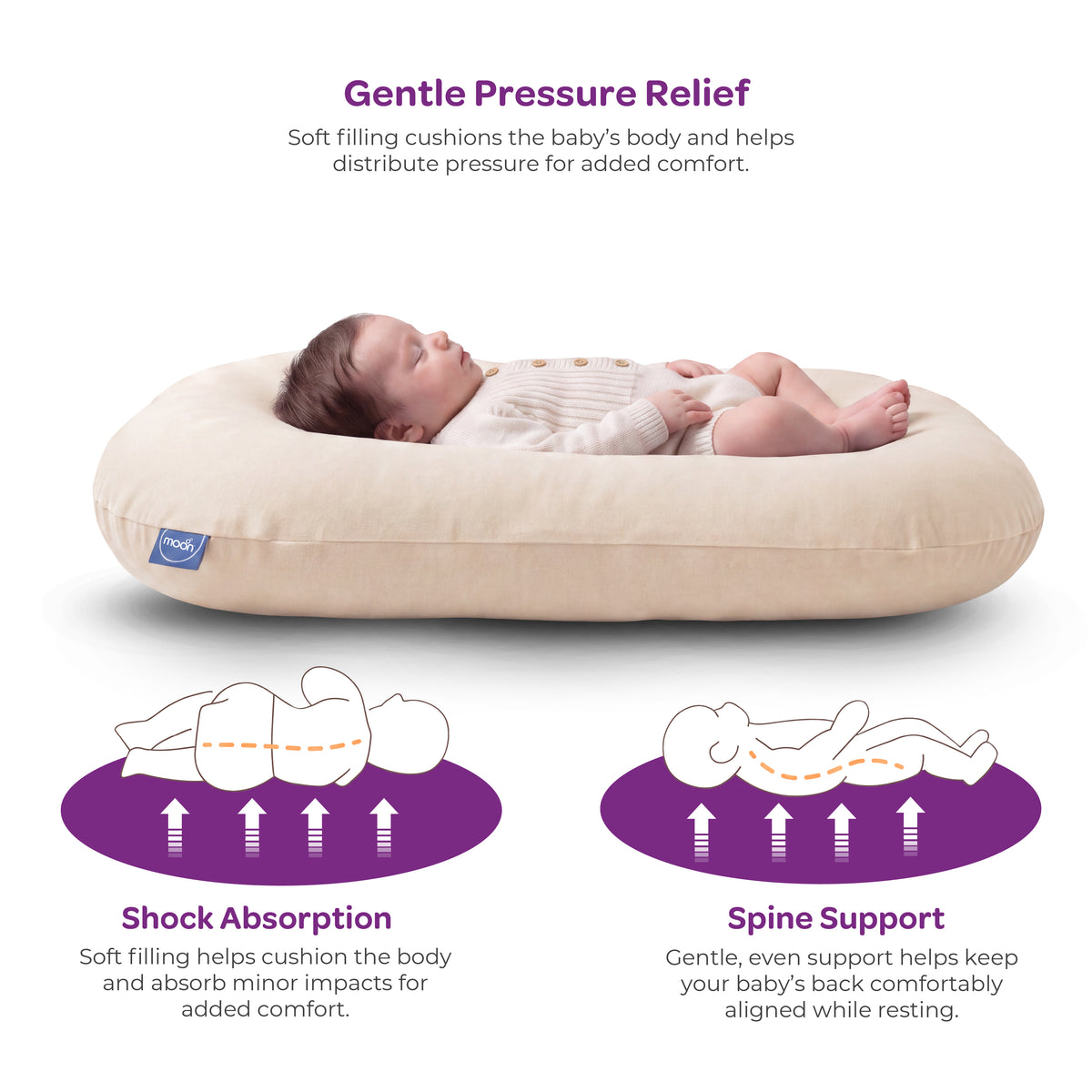 MOON Premium Baby Lounger - Beige