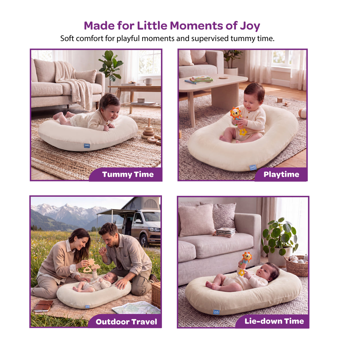 MOON Premium Baby Lounger - Beige