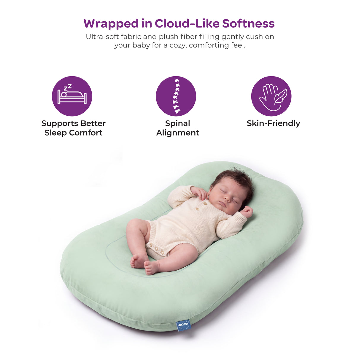 MOON Premium Baby Lounger - Green