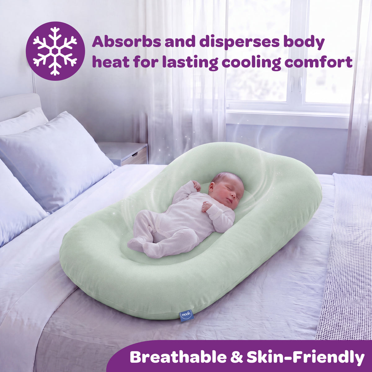 MOON Premium Baby Lounger - Green