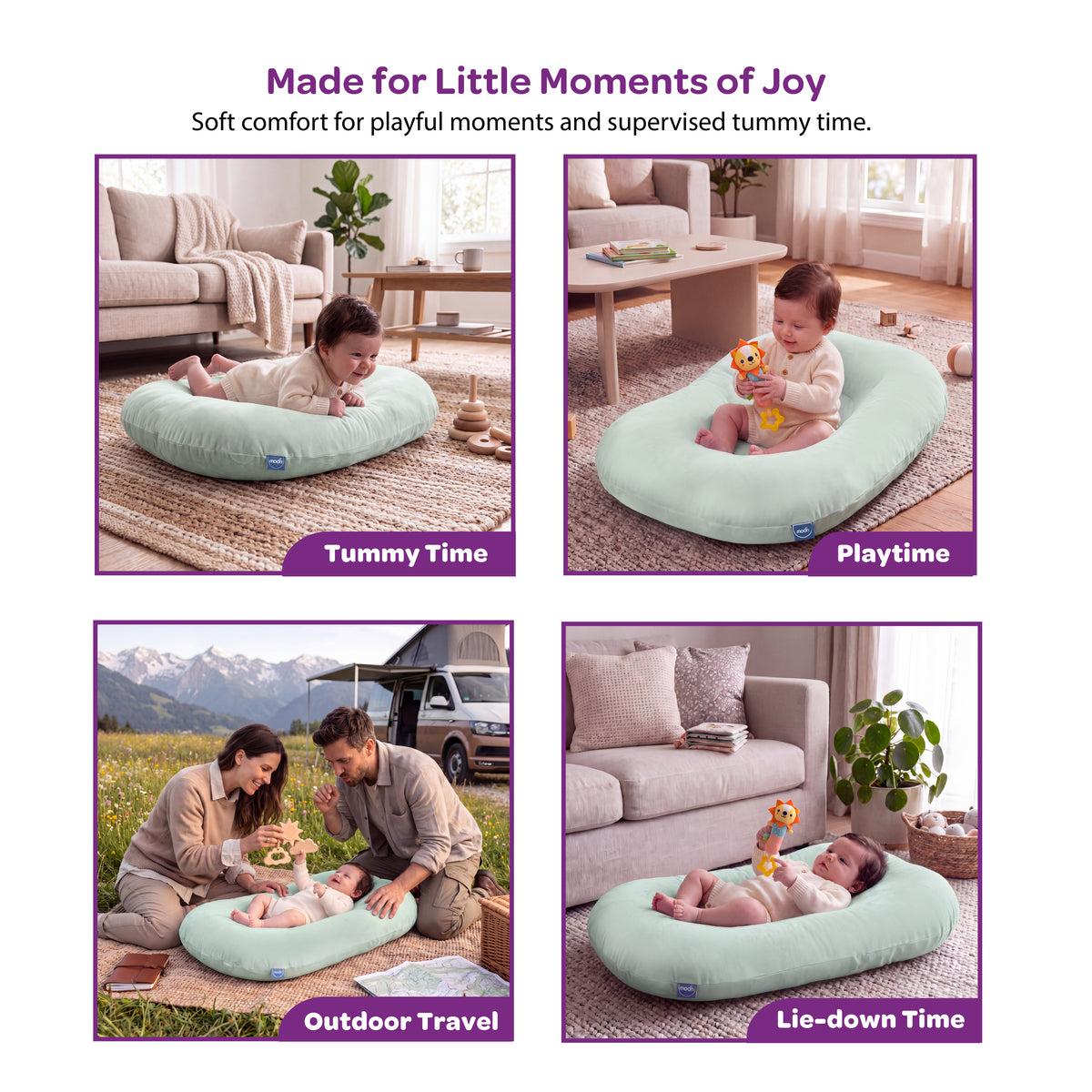 MOON Premium Baby Lounger - Green